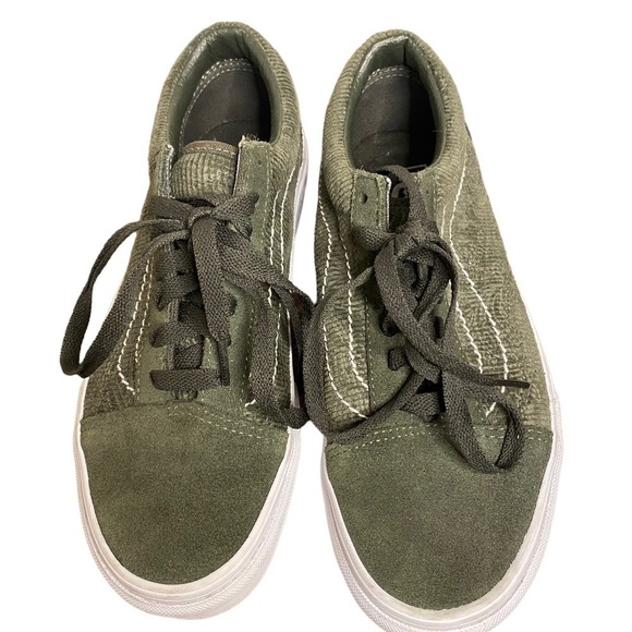 VANS olive green shoes mens size 5.5 or women’s size 7 - Picture 1 of 9